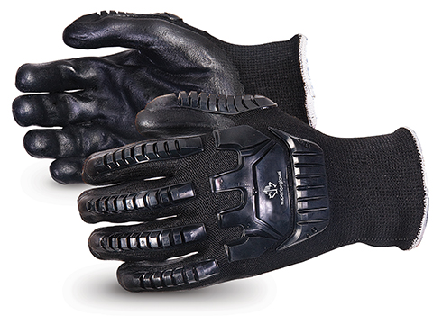 #SKBFNTVB - Superior Glove® Emerald CX® Anti-Impact & Cut Resistant Black String-Knit Glove